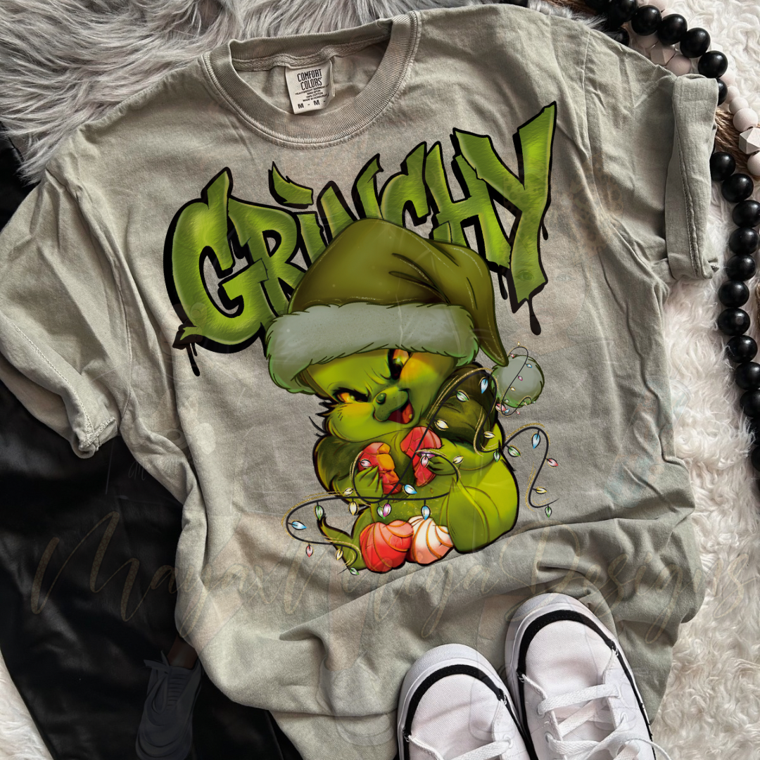 GRNCHY CONCHA EATER GREEN HAT DTF TRANSFERS