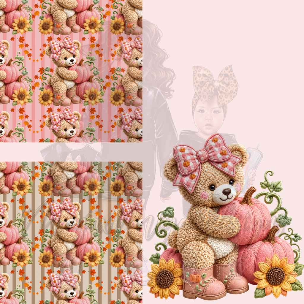 TEDDY BEAR PINK VIBES PNG