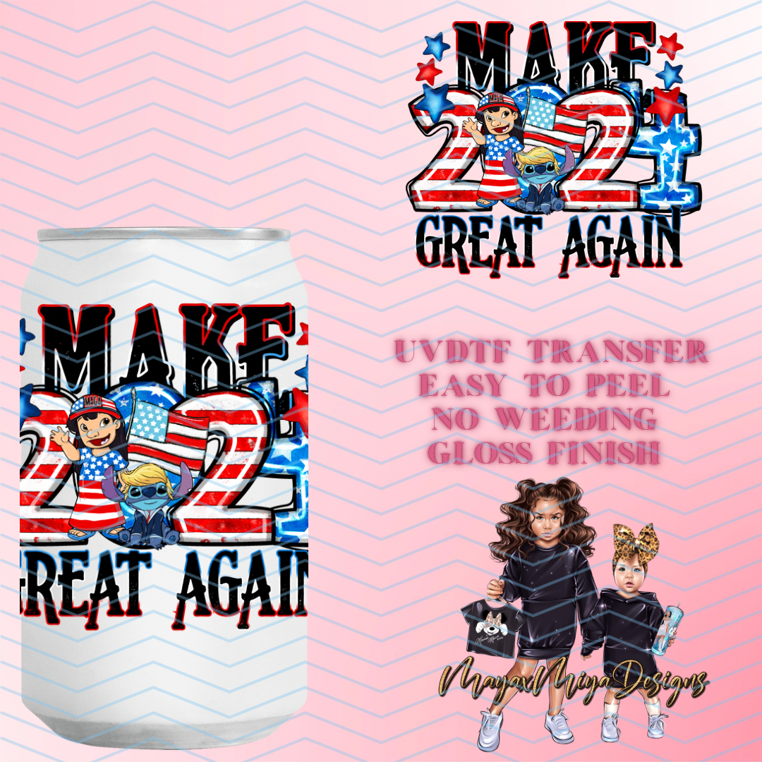 ST MAKE AMERICA GREATE UVDTF DECAL