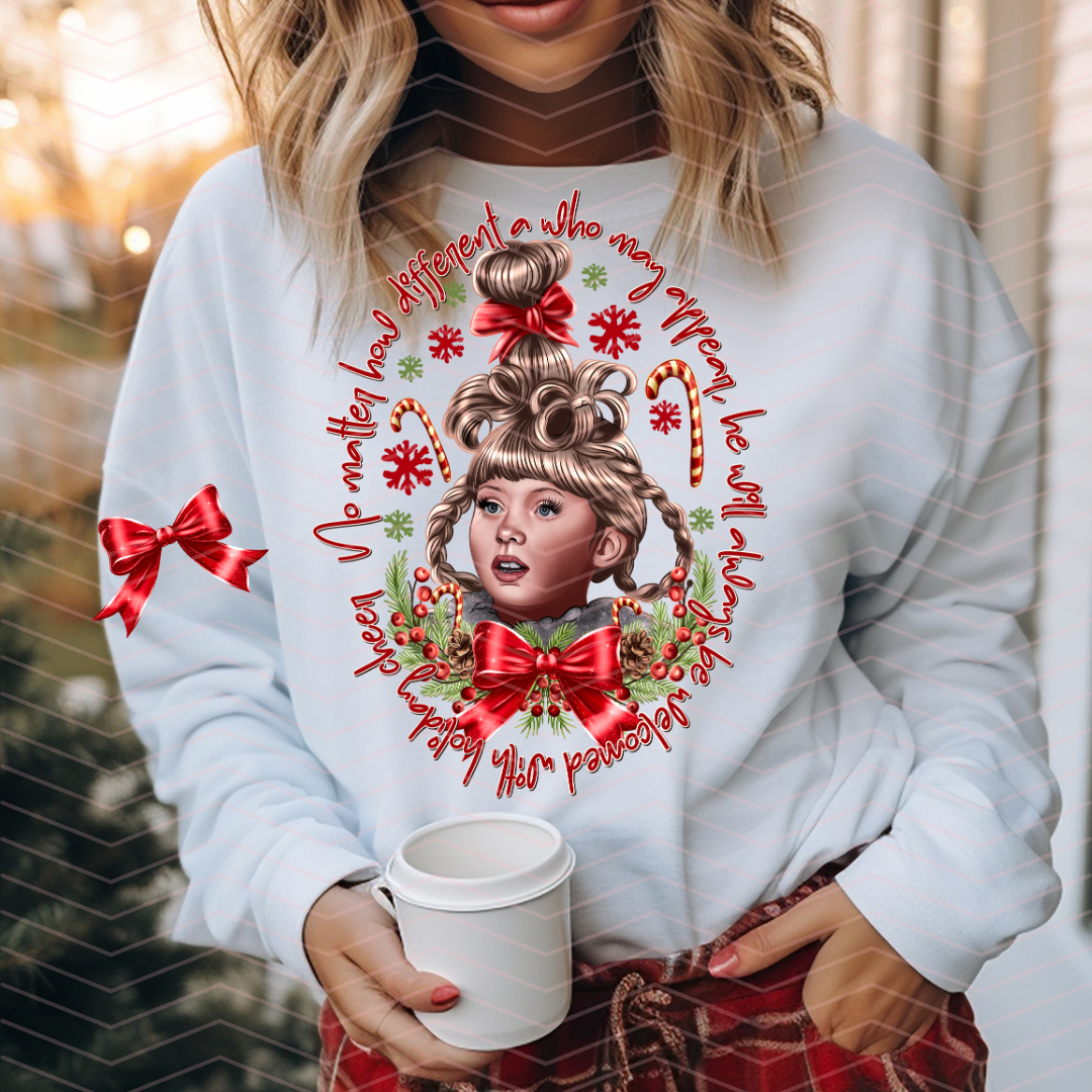 GRINCH CL RED BOWS & CC DTF TRANSFERS