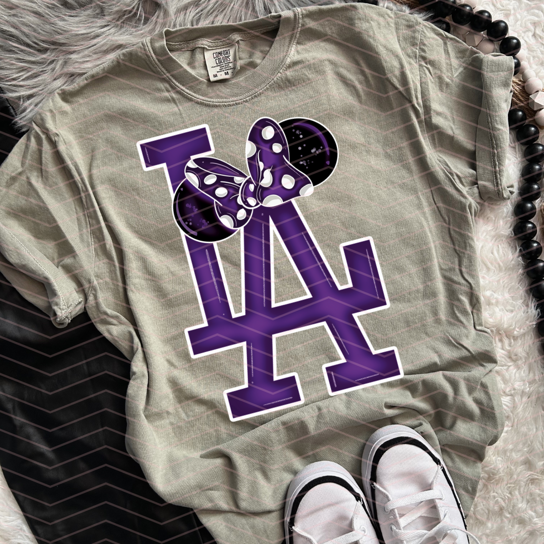 GIRL MOUSE LA LOGO DTF TRANSFERS
