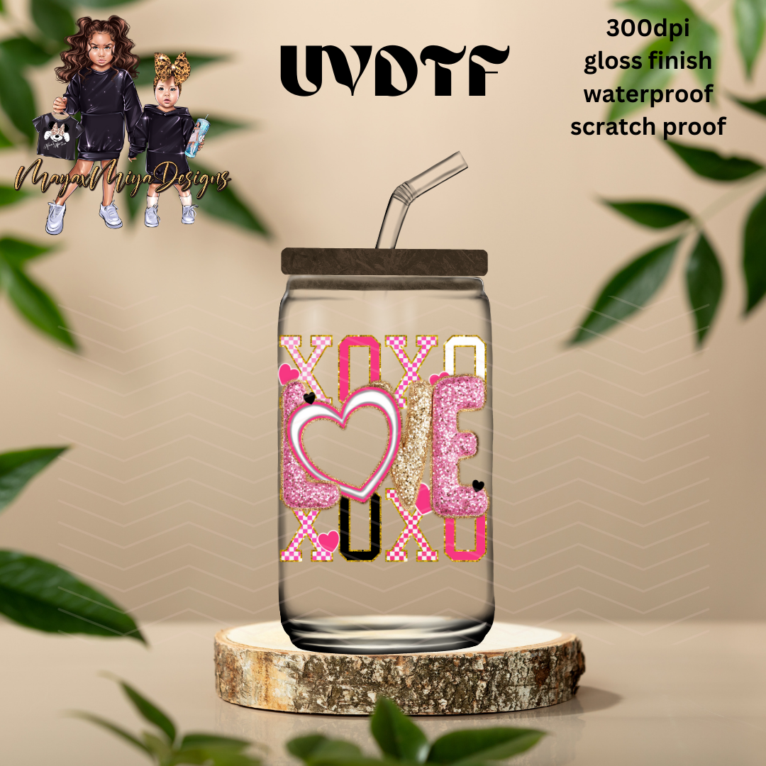 XOXO LOVED UVDTF DECAL