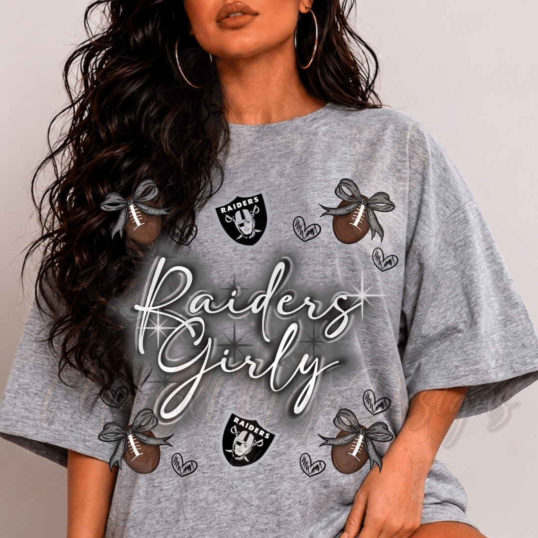RDRS GIRLY W FOOTBALLS DTF TRANSFER