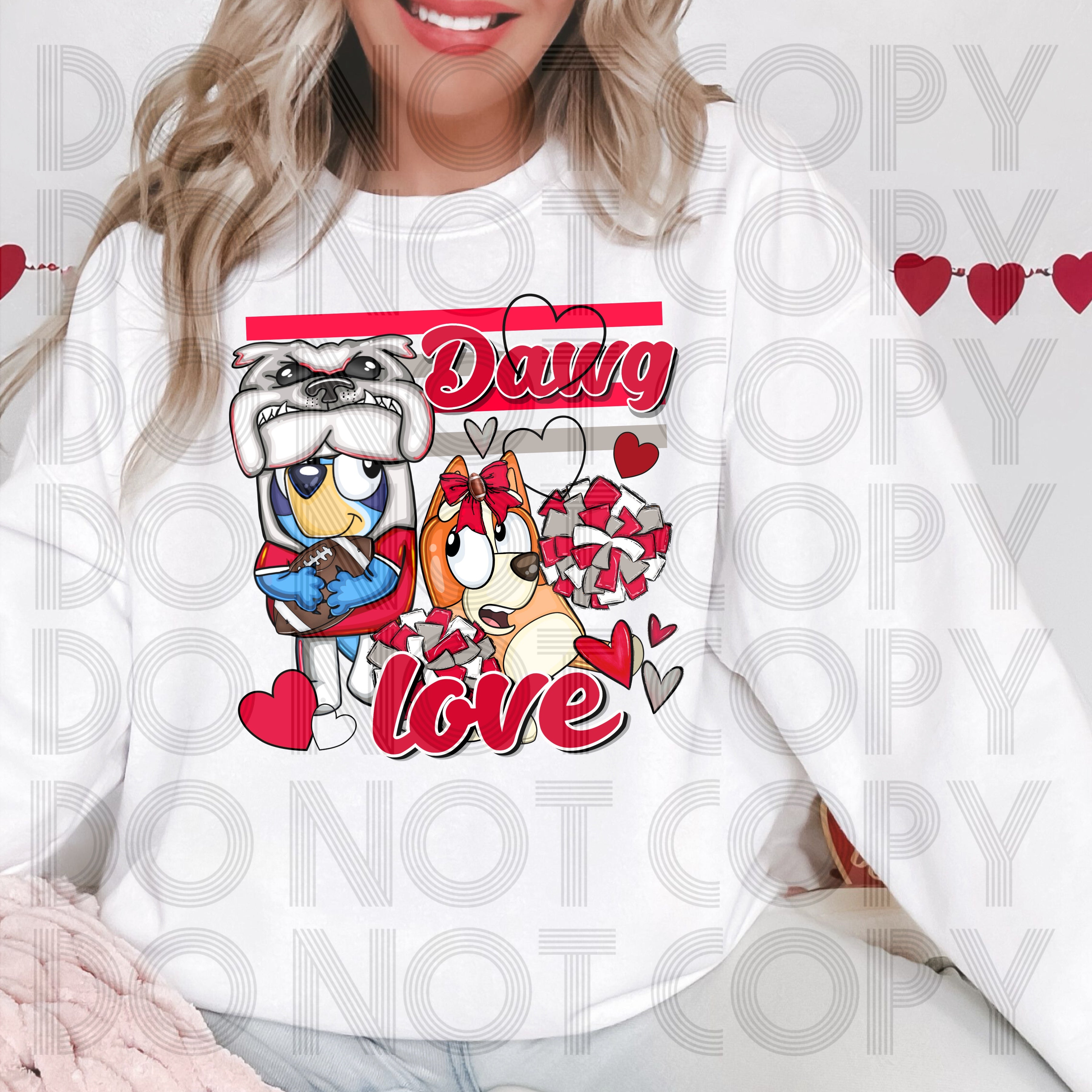 BLUE DAWG & LOVE DTF TRANSFERS