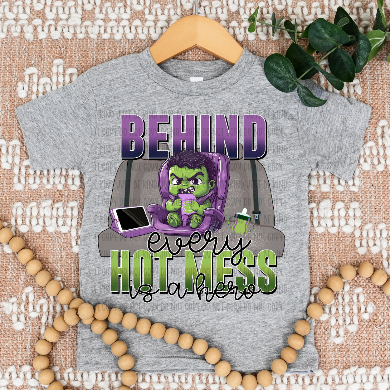 H BEHIND EVERY HOT MESS IS A HERO DTF TRANSFERS