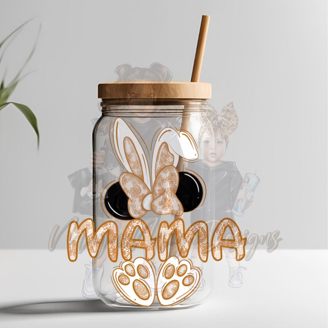 M MAMA YELLOW UVDTF DECAL
