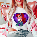 PRINCESS A AIRBRUSH HEART DTF TRANSFERS