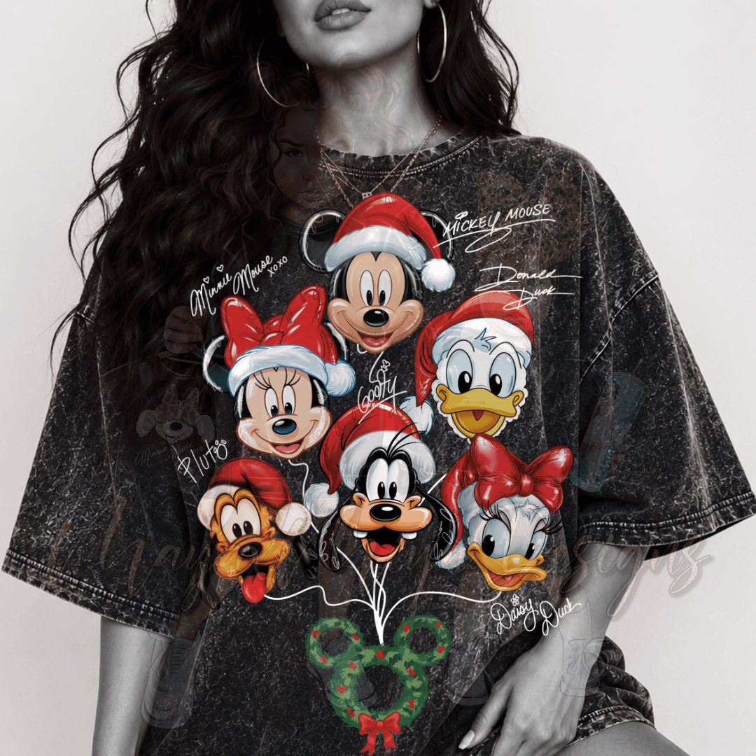 MFRIENDS XMAS BALLOONS W WREATH LONG DTF TRANSFER