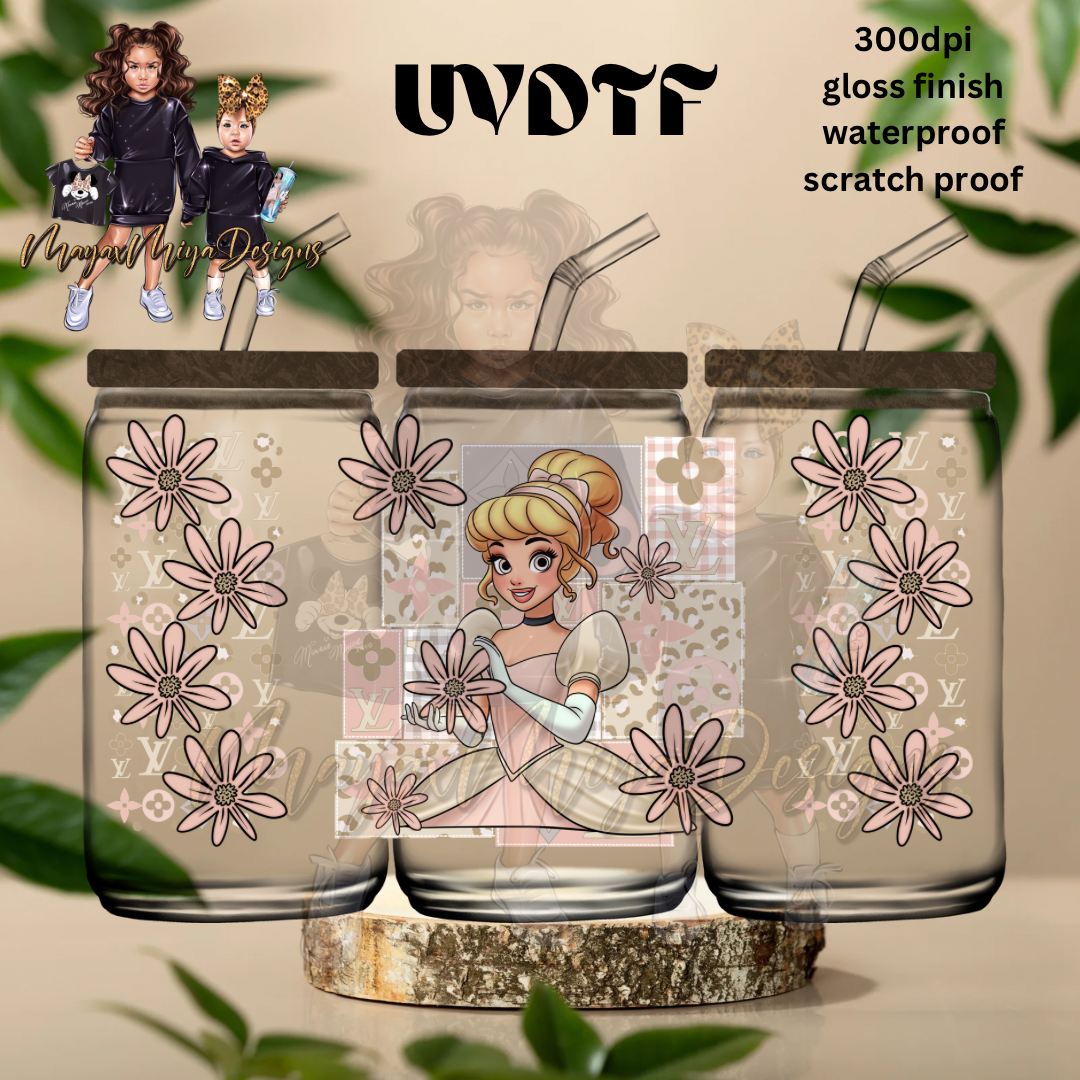 PRINCESS C LV FLOWERS UVDTF WRAP