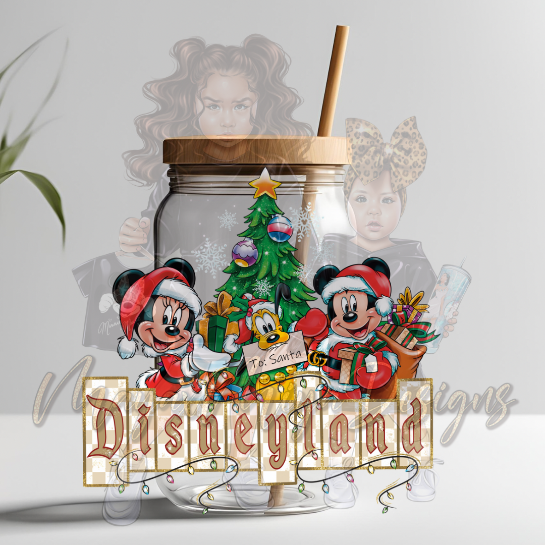 M MOUSE DLAND CHRISTMAS TIME UVDTF DECAL