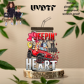 BLUE JEEPING MY WAY TO YOUR HEART RED UVDTF DECAL