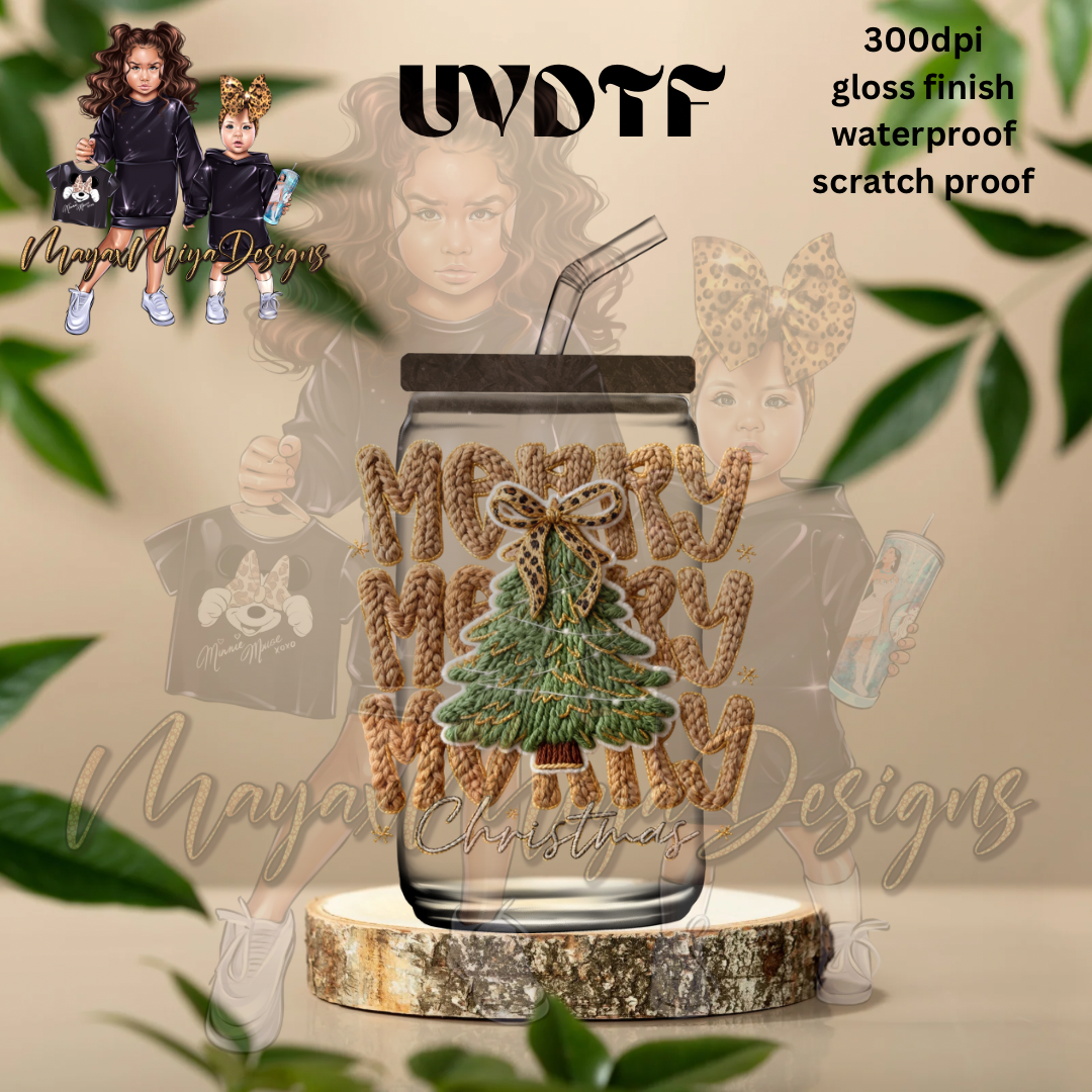 MRRY MRRY MRRY CHRISTMAS V2 UVDTF DECAL