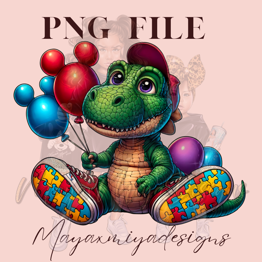 DINO AUTISM AWARENESS PNG