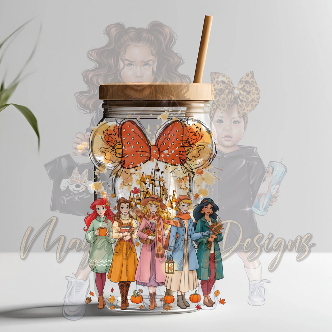 PRINCESSES IN FALL SEASON UVDTF DECAL