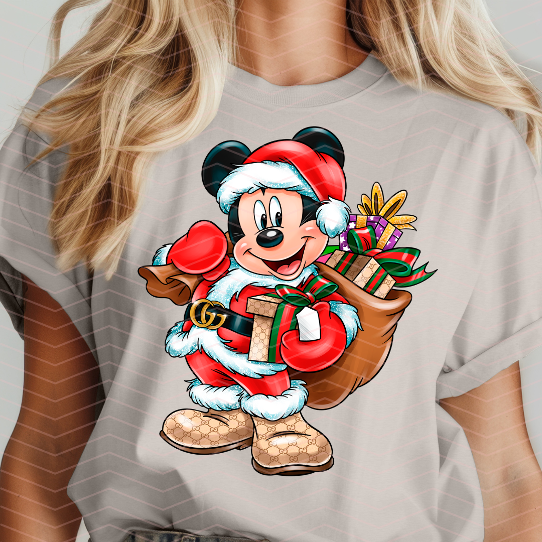 M MOUSE SANTA GUCCI DTF TRANSFERS