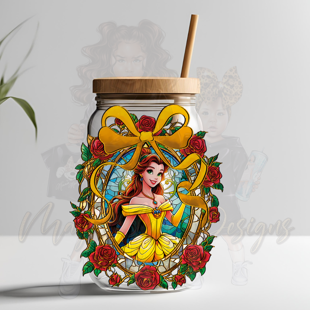 PRINCESS B RIBBONS & ROSES UVDTF DECAL