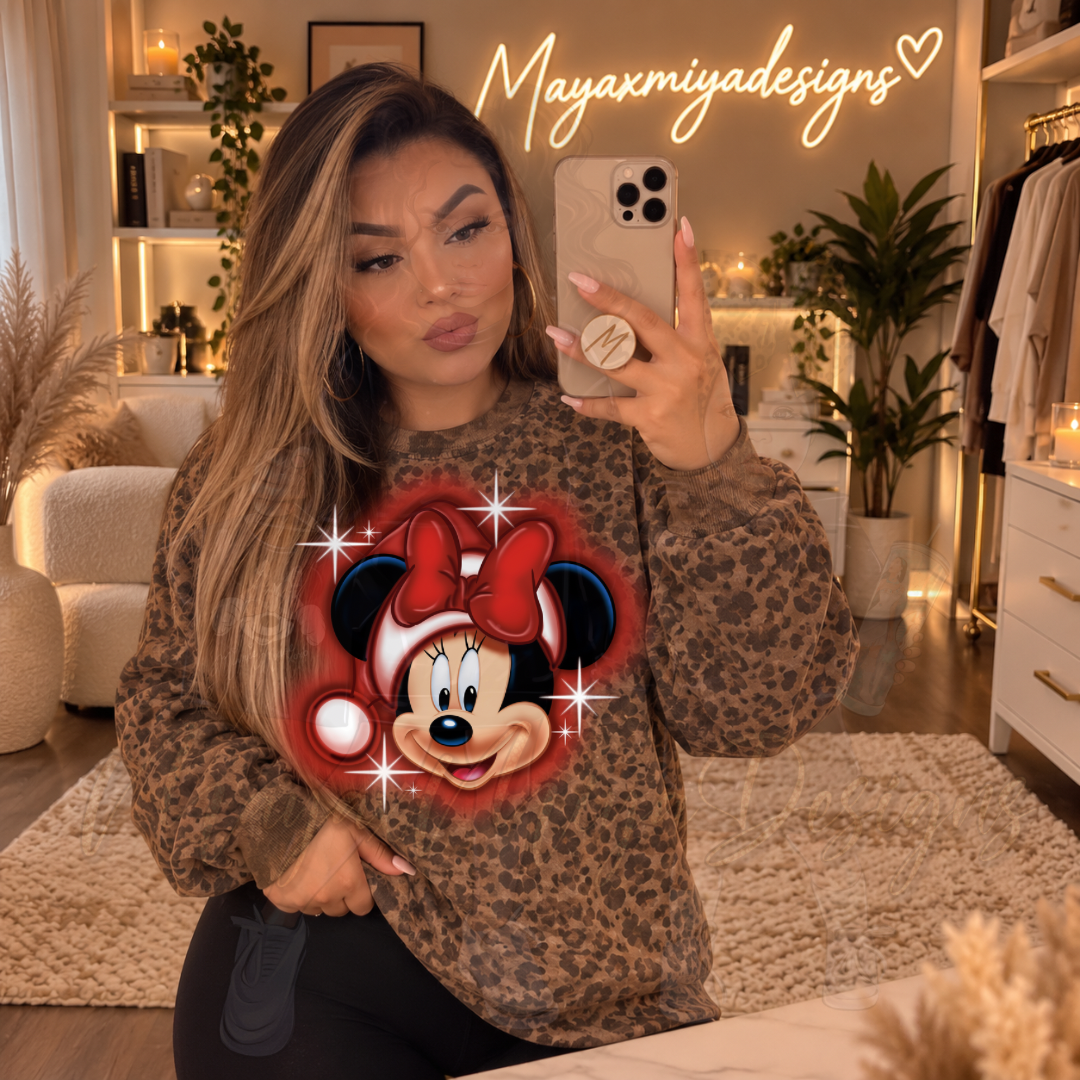 FIRL MMOUSE CHRISTMAS DTF TRANSFER