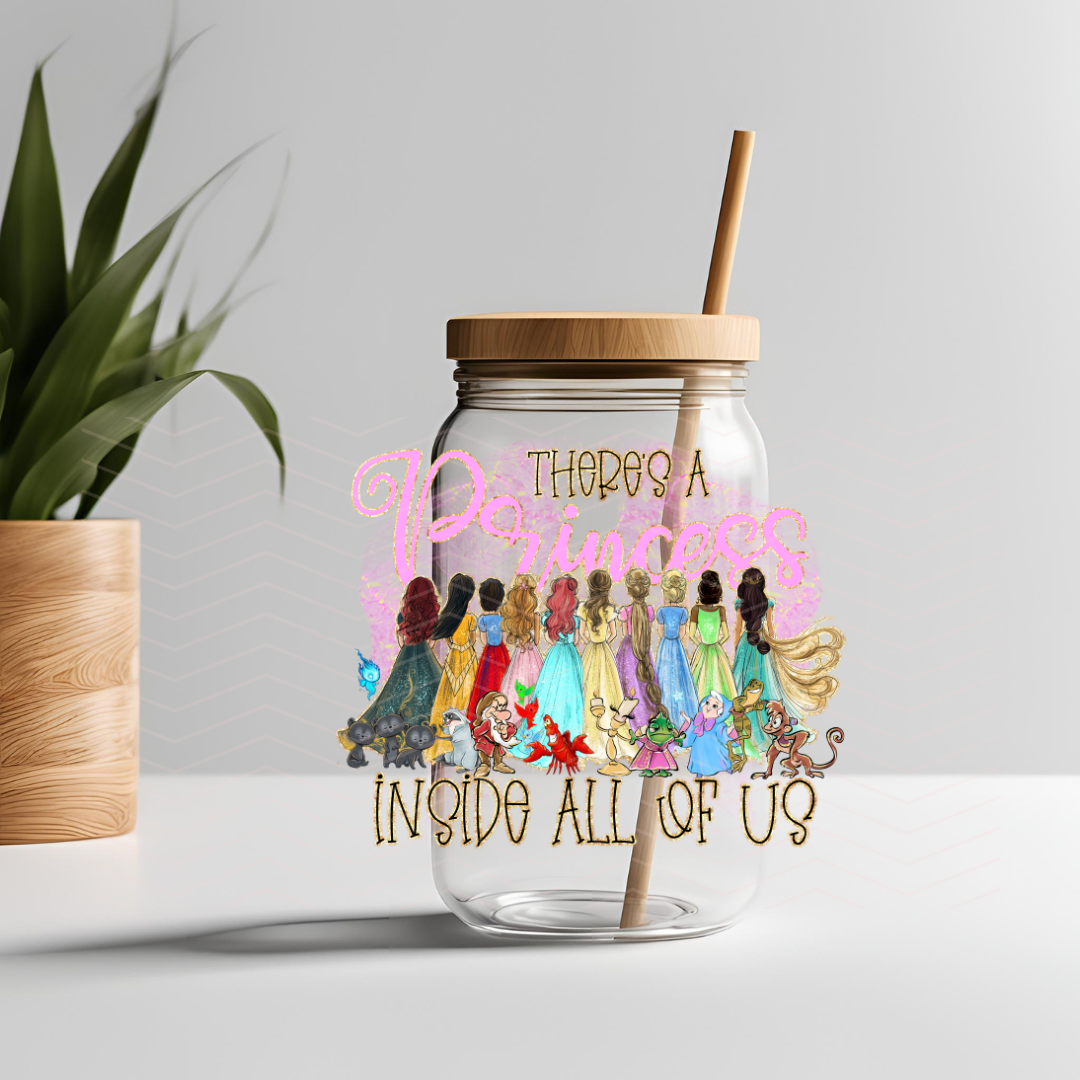 THERES A PRINCESS INSIDE ALL OF US UVDTF DECAL
