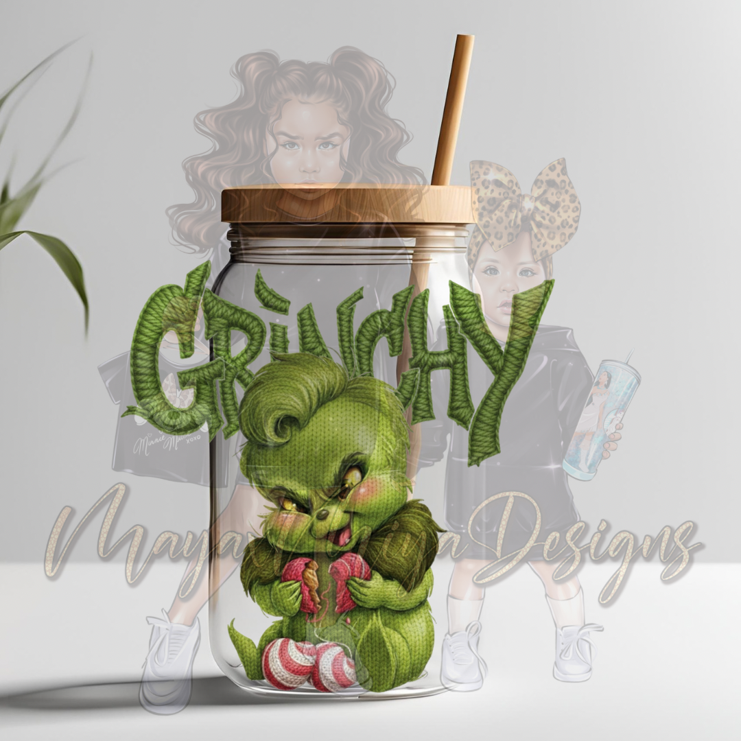 BBY GRNCH FAUX YARN UVDTF DECAL