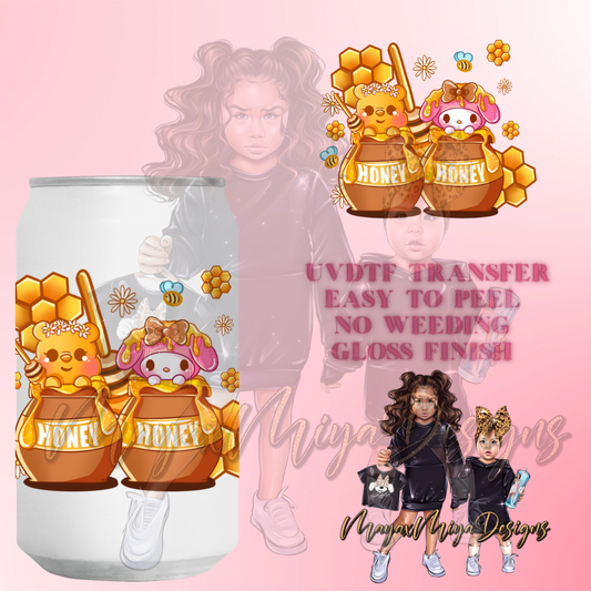 POO AND MM HONEY BEE UVDTF DECAL