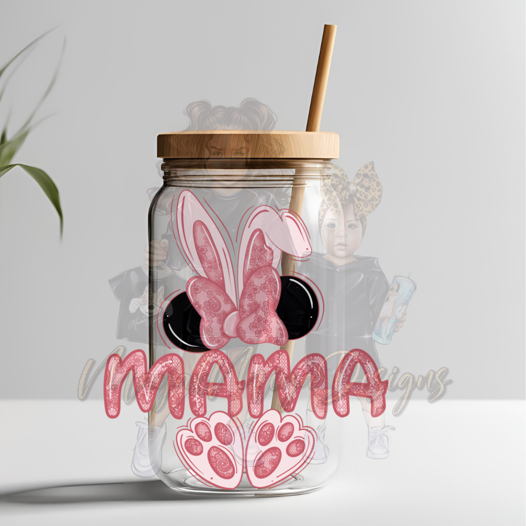 M MAMA DARK PINK UVDTF DECAL