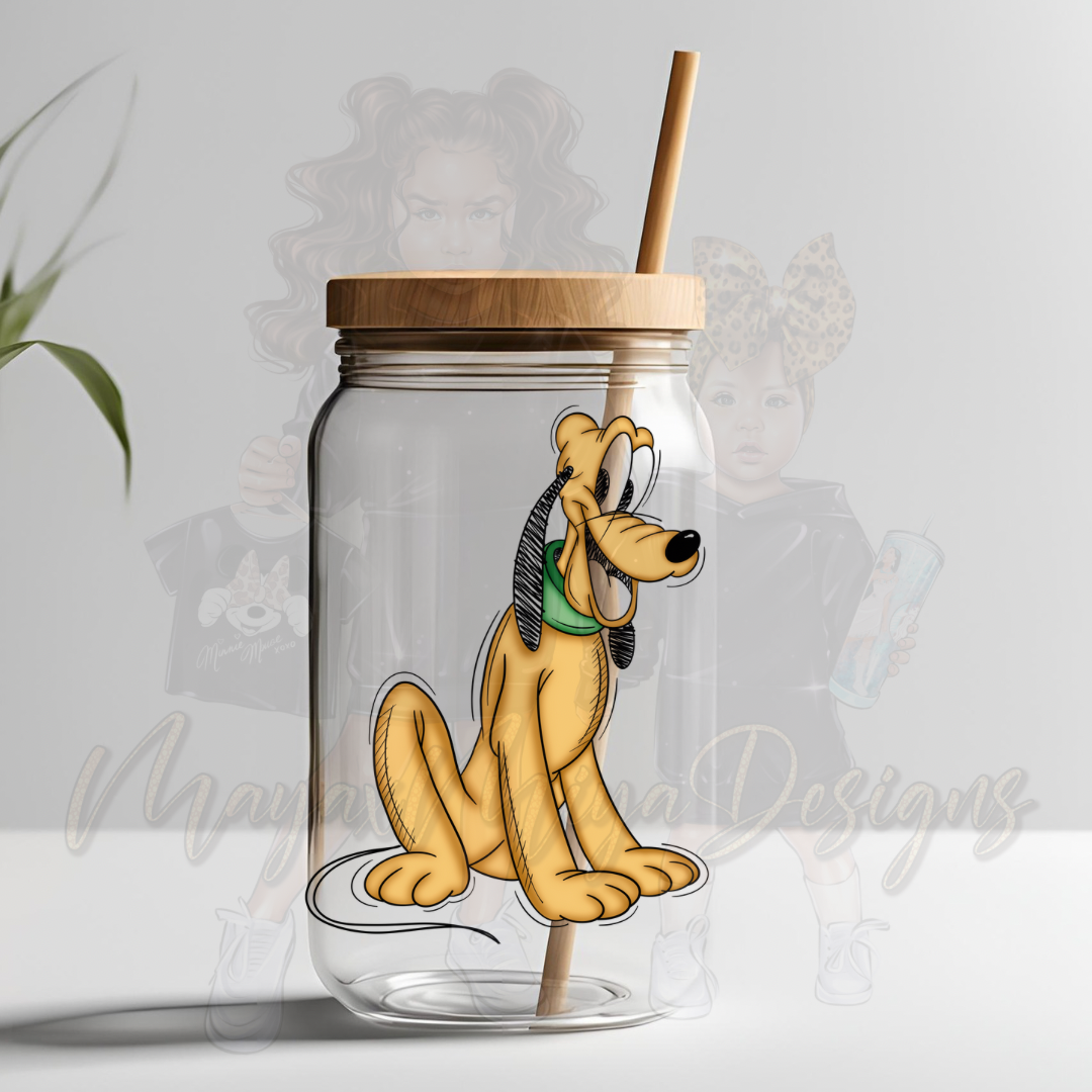 P DOG SKETCH UVDTF DECAL