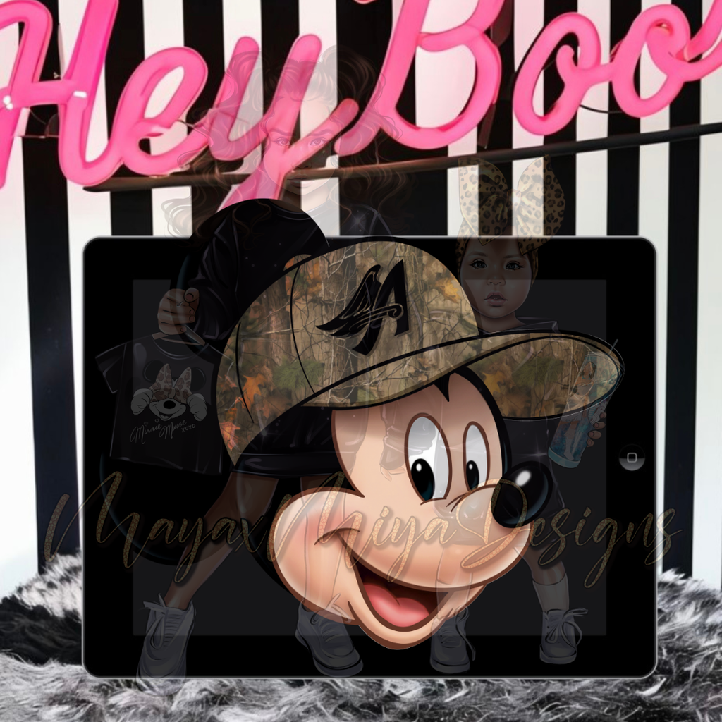 M MOUSE AA CAMO HAT PNG
