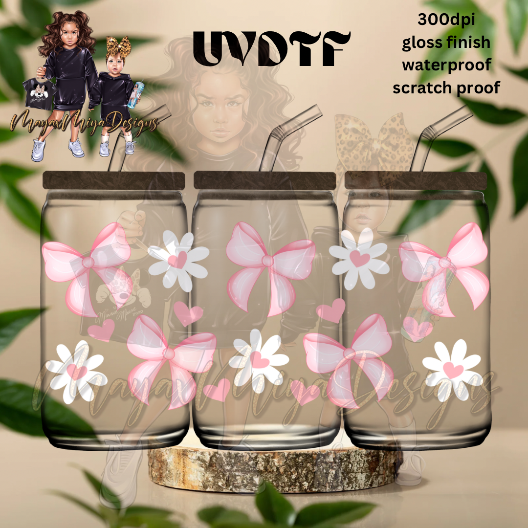 BOW AND FLOWER UVDTF WRAP