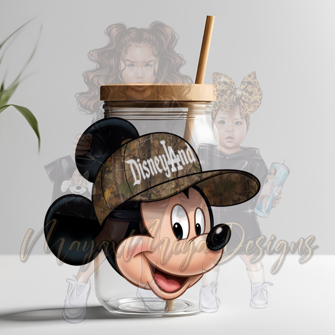 M MOUSE DLAND BASEBALL CAMO UVDTF DECAL