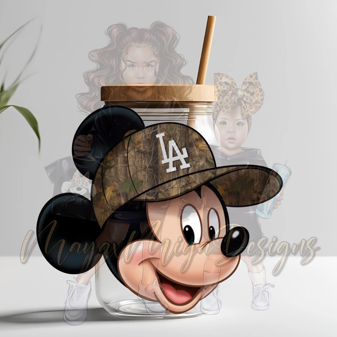 M MOUSE LA CAMO HAT UVDTF DECAL