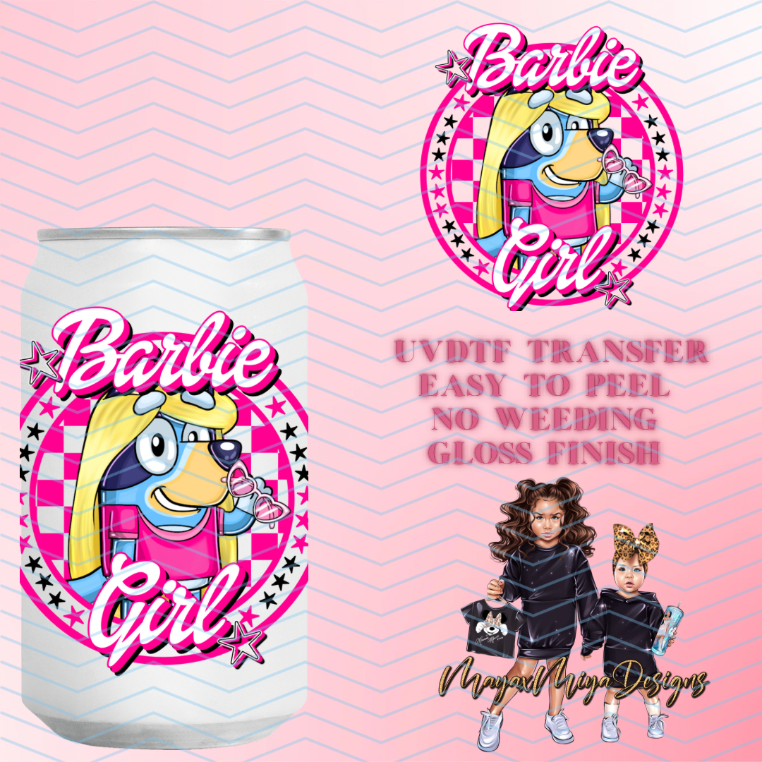 BLUE BARBIE GIRL UVDTF DECAL