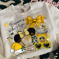 M GIRL MOUSE YELLOW BELIEVE IN MAGIC DTF TRANSFERS