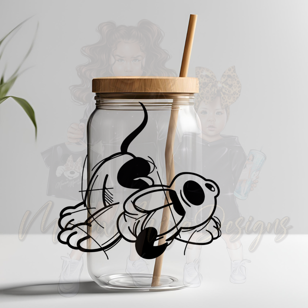 PLTO BLACK & WHITE UVDTF DECAL