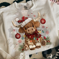 CHRISTMAS BULL DTF TRANSFERS