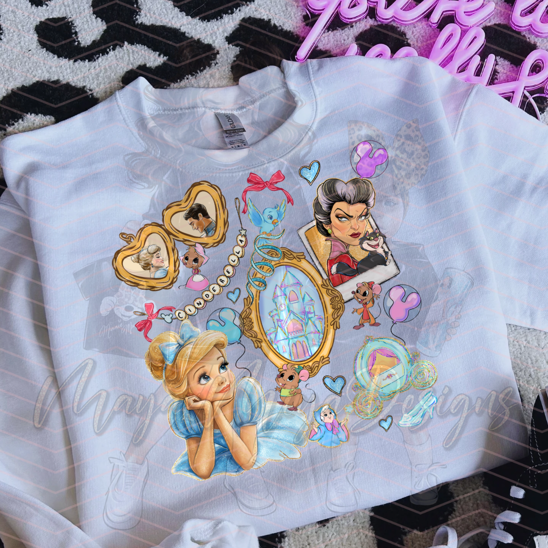 PRINCESS C MIRROR FRIENDS DTF TRANSFERS