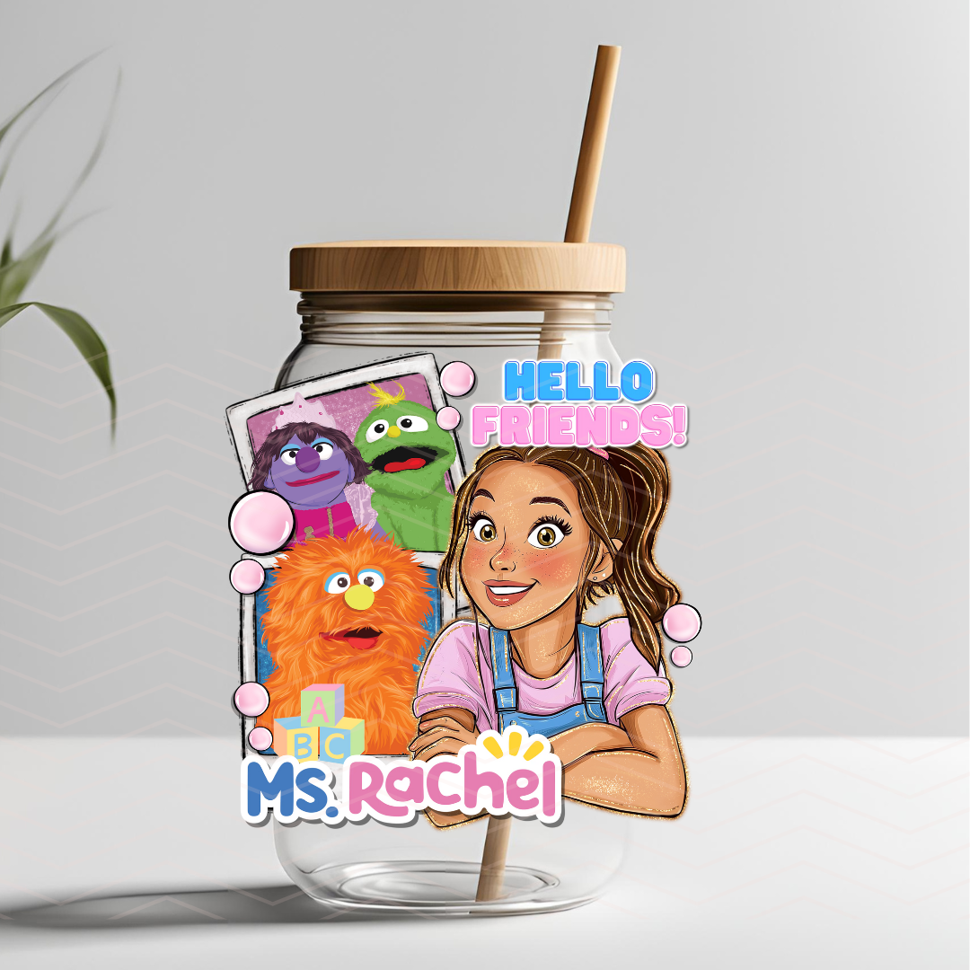 MS RACHEL HELLO FRIENDS UVDTF DECAL