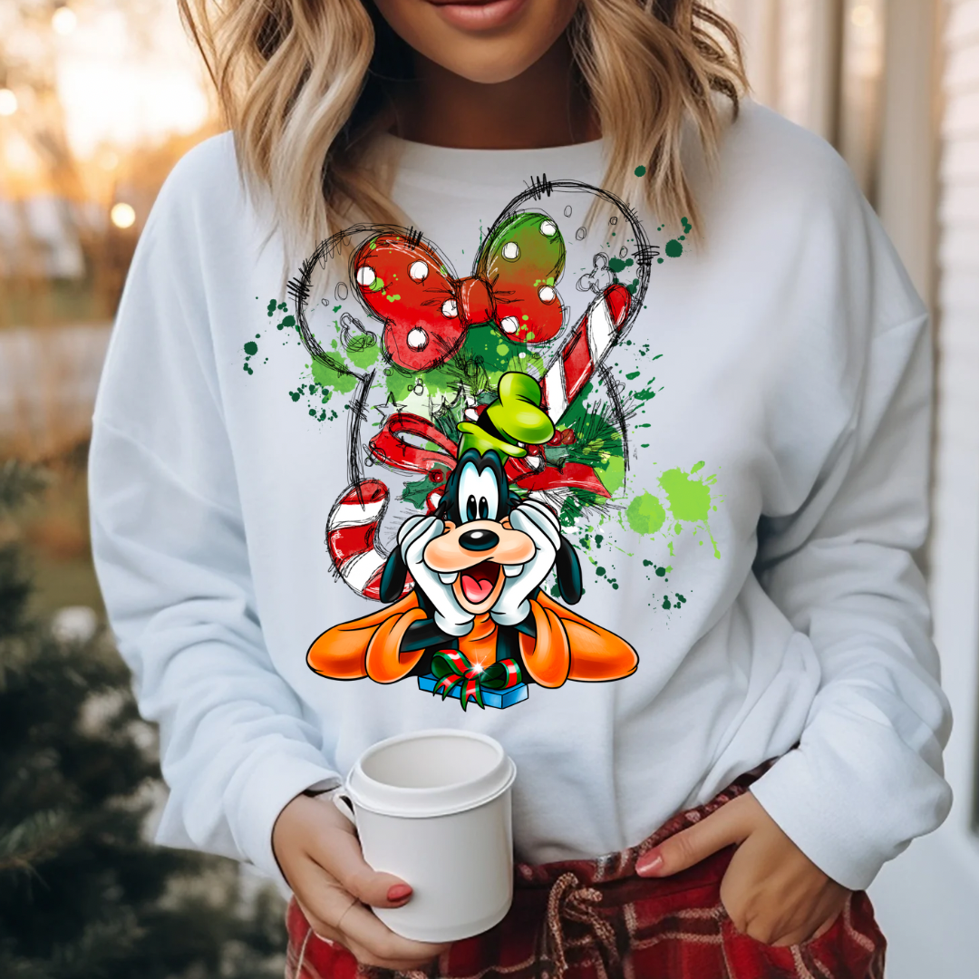 M GOOFY CHRISTMAS SPLATTERS DTF TRANSFERS