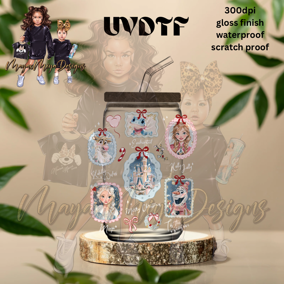 FRZN CHRISTMAS & FRIENDS UVDTF DECAL