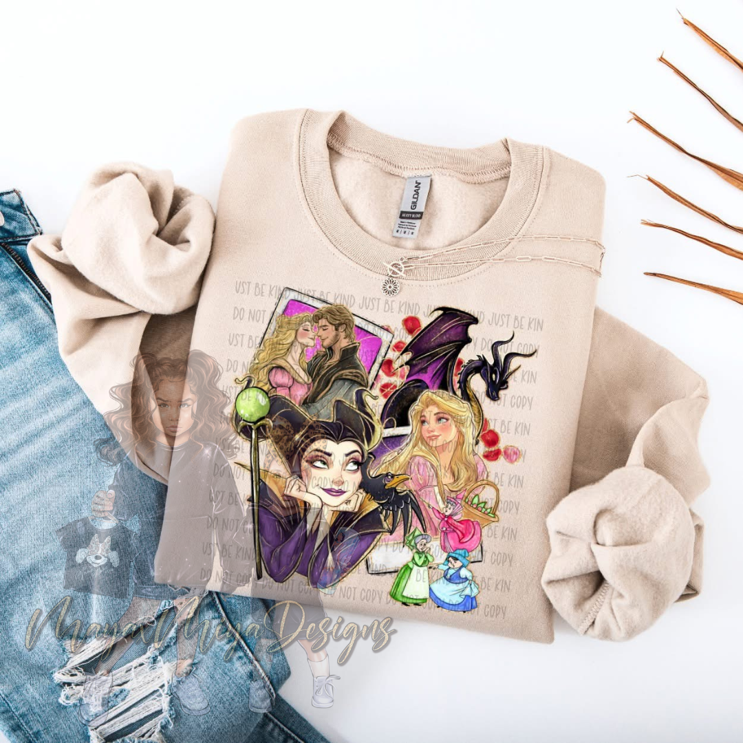 PRINCESS SLPNG BTY MASHUP DTF TRANSFERS