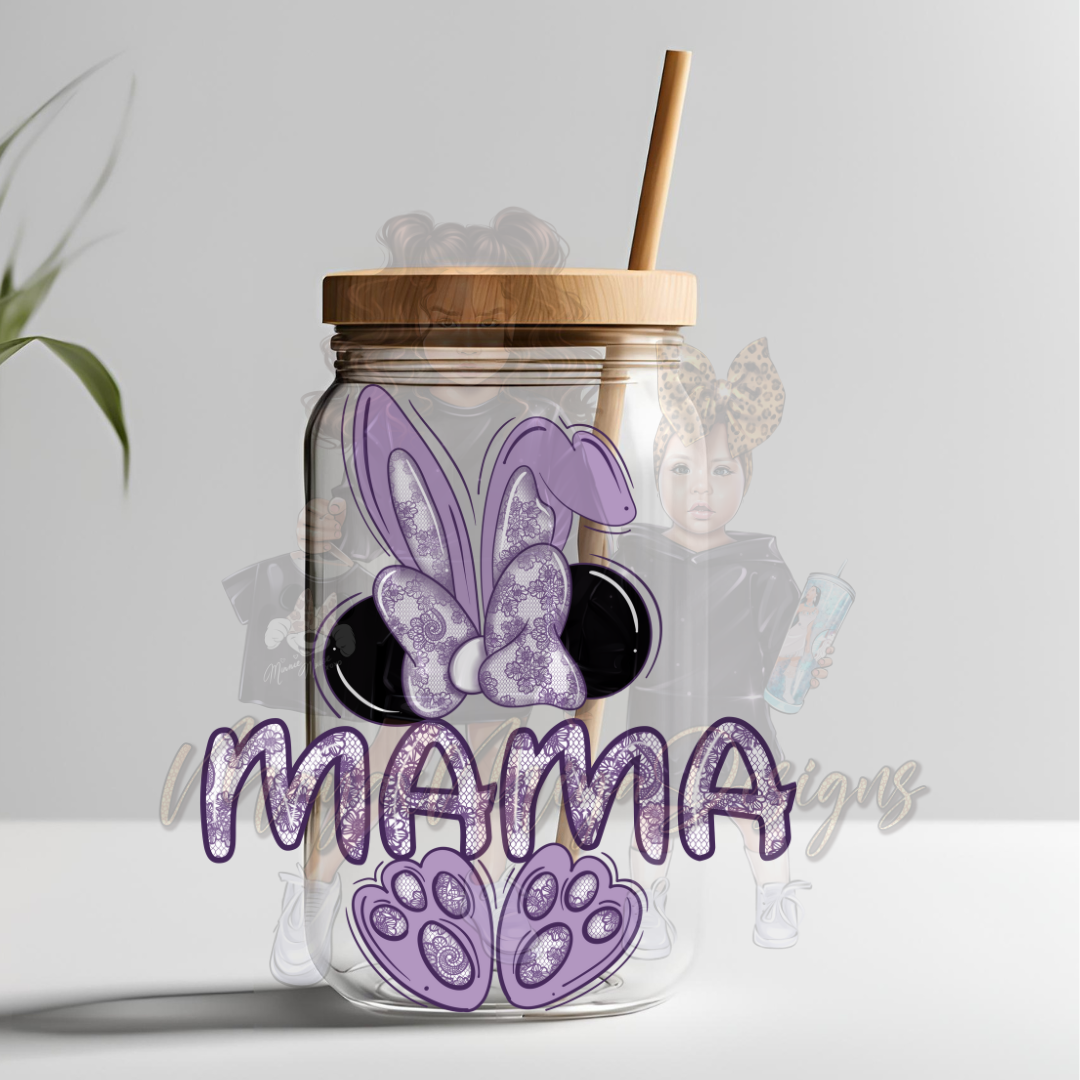 M MAMA PURPLE UVDTF DECAL