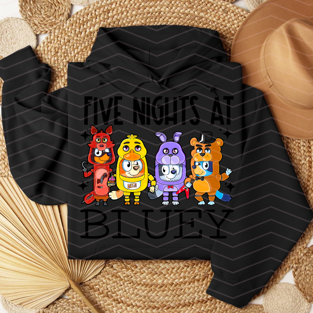 FIVE NIGHTS AT BLUEY DTF TRANSFER