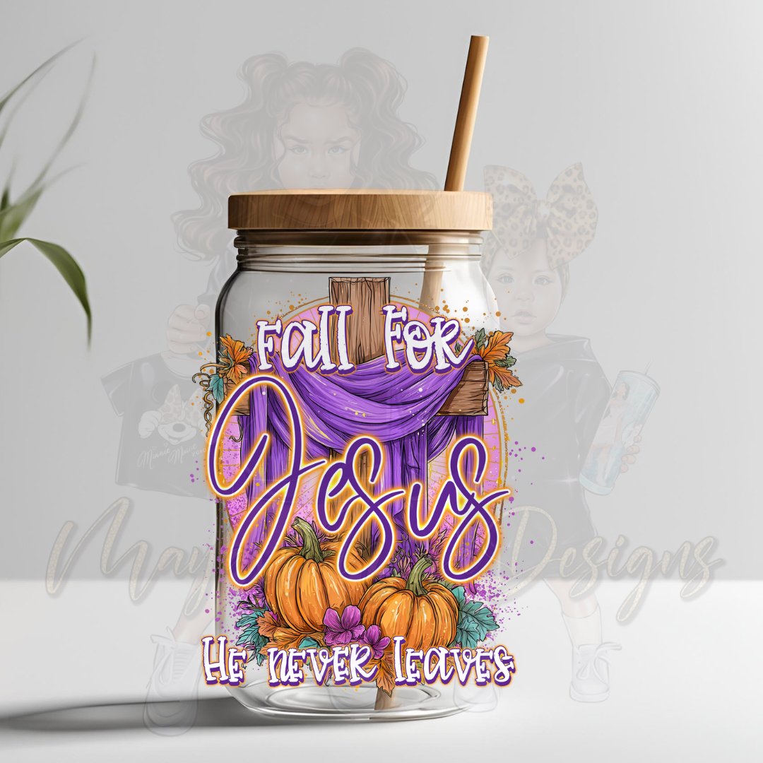 FALL FOR JESUS UVDTF DECAL