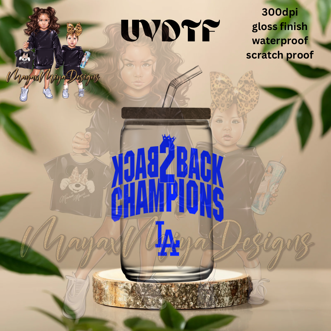 BACK 2 BACK CHAMPIONS LAD BLUE V2 UVDTF DECAL