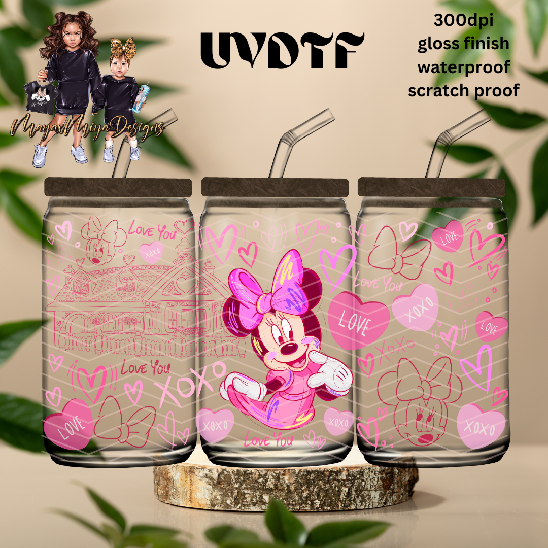 GIRL M MOUSE VALENTINE UVDTF WRAP