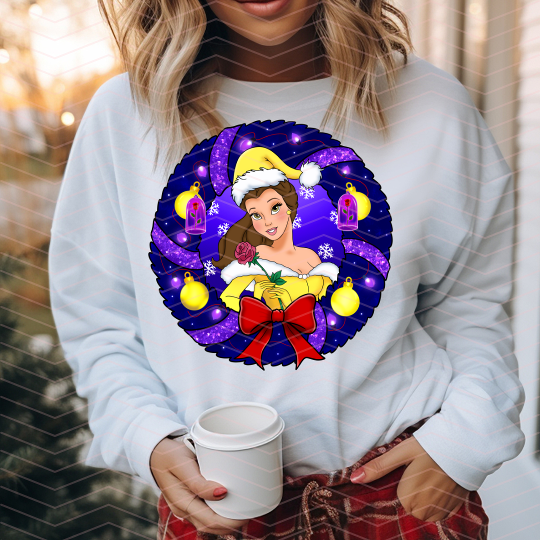PRINCESS B WREATH DTF TRANSFERS