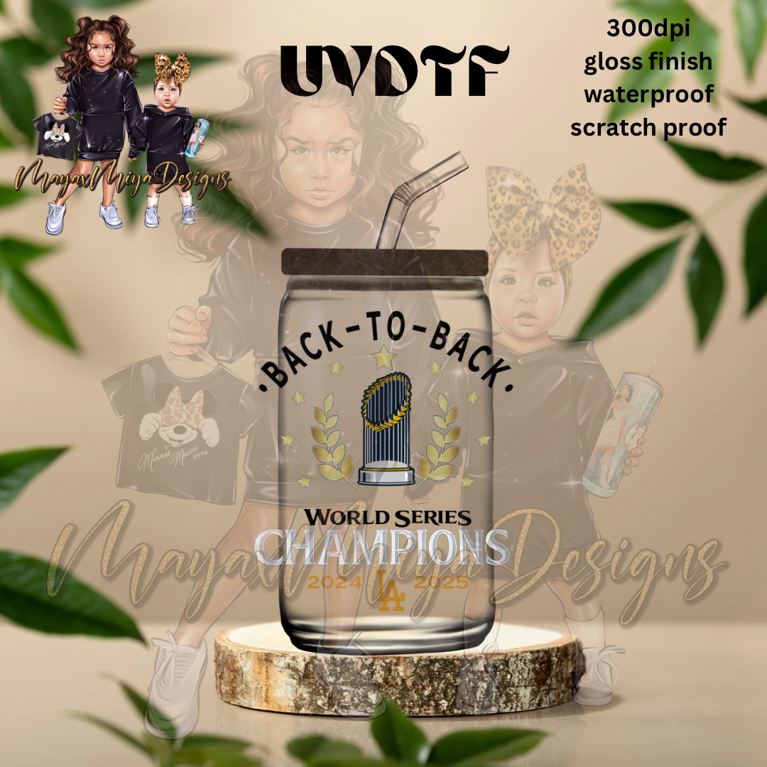 BACK TO BACK WS CHAMPIONS UVDTF DECAL