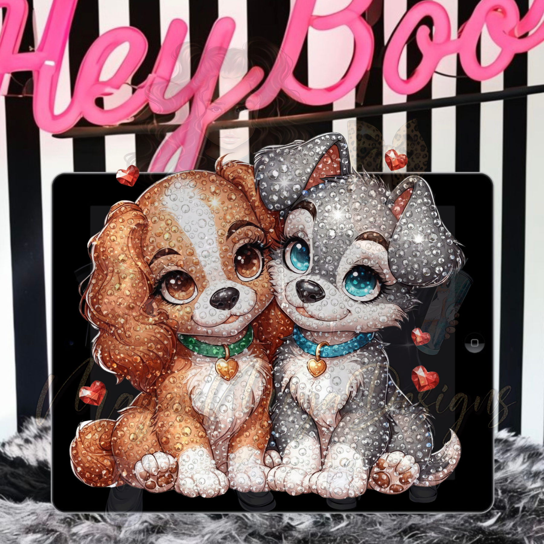 LDY N THE TRMP RHINESTONE PNG