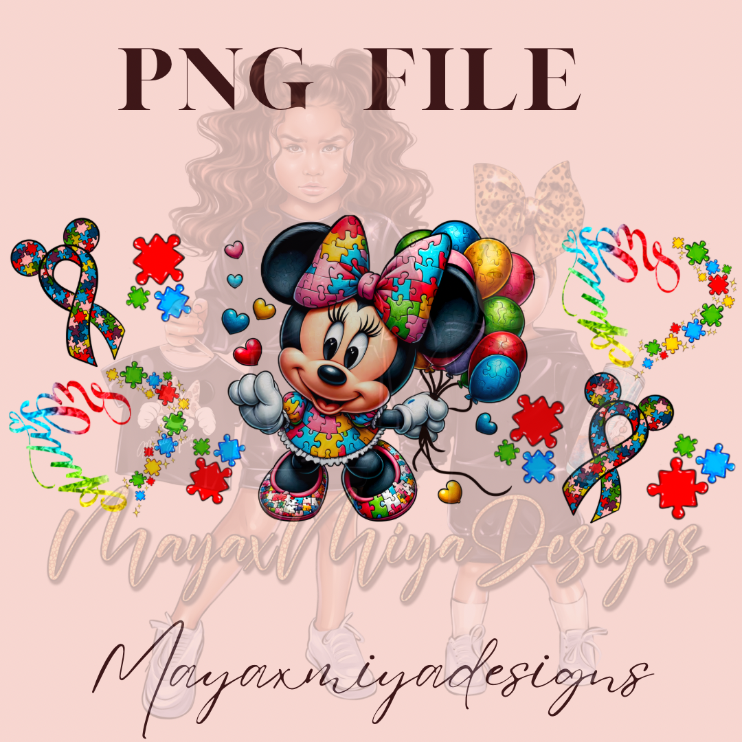 GIRL M AUTISM AWARENESS PNG WRAP