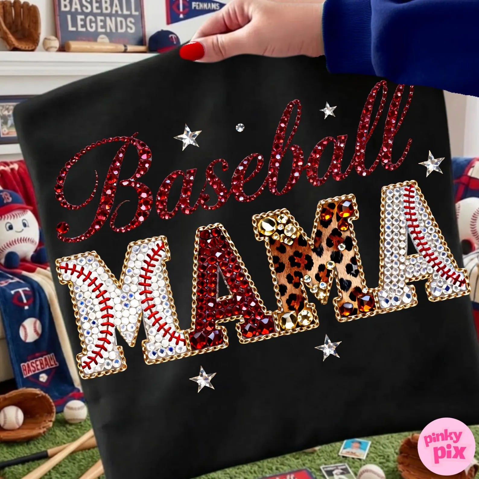 BASEBALL MAMA V2 DTF TRANSFERS