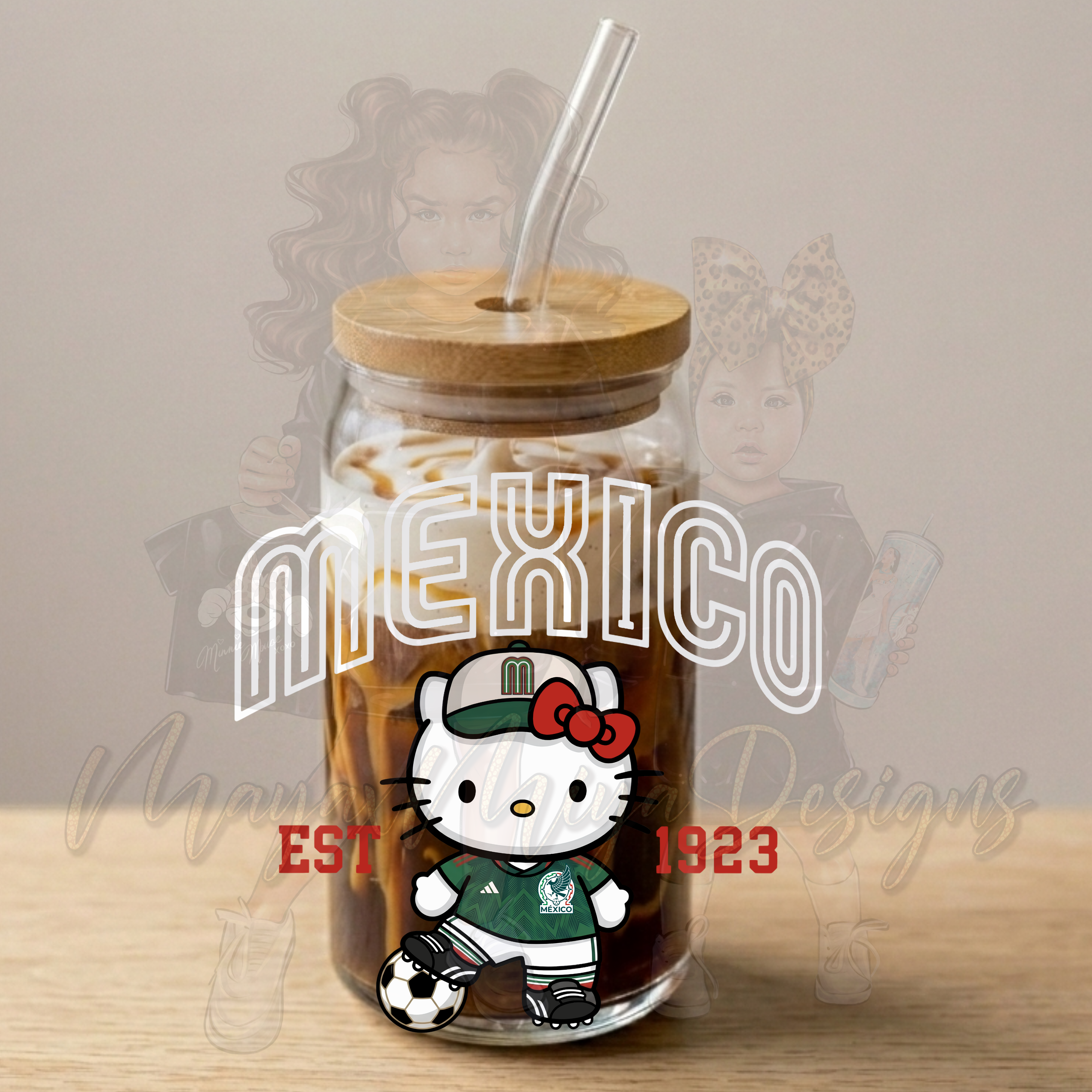 HK MEX WHT LTRS UVDTF DECAL